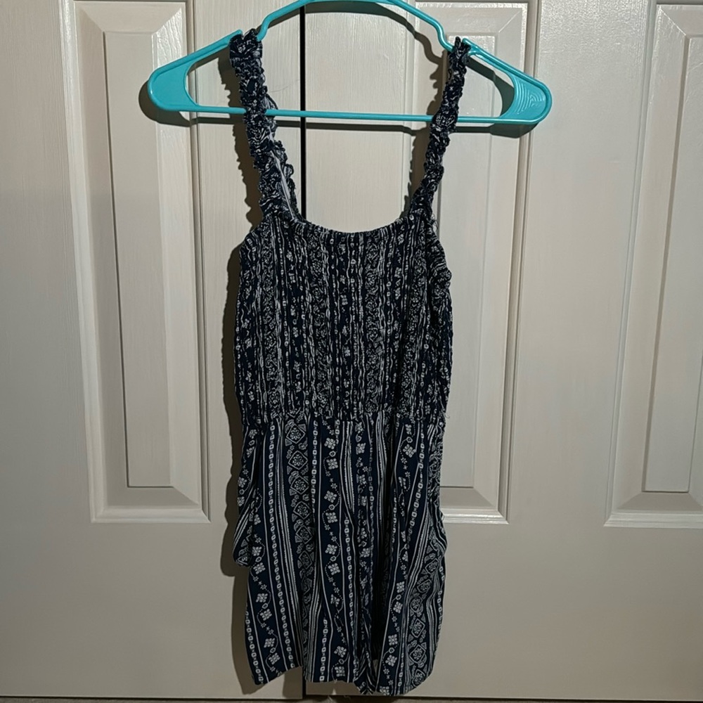 Blue and white Lily Rose romper.